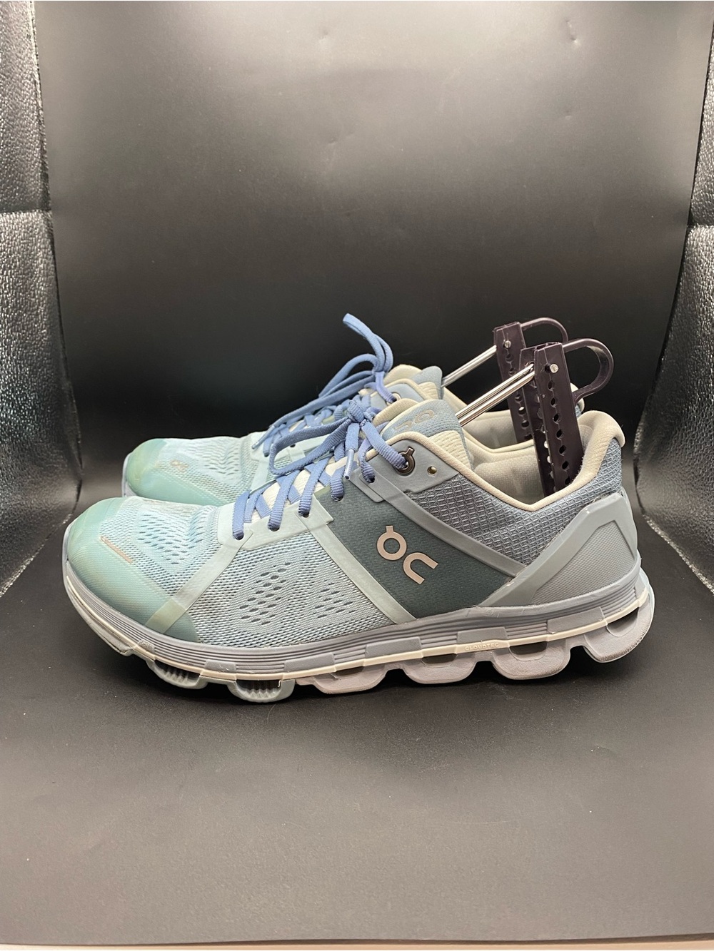 On Cloud Shoes Womens Size 10 Blue Mesh Cloudtec Running Athletic Sneakers
